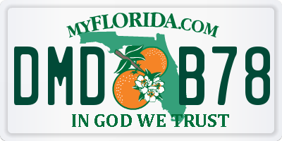 FL license plate DMDB78