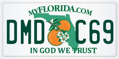 FL license plate DMDC69