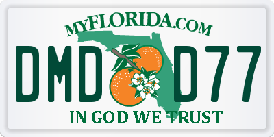 FL license plate DMDD77