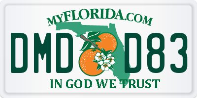 FL license plate DMDD83