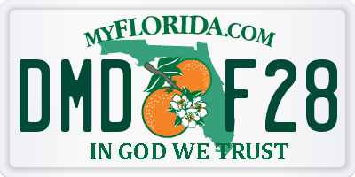 FL license plate DMDF28