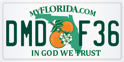 FL license plate DMDF36