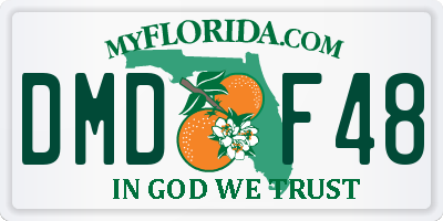 FL license plate DMDF48