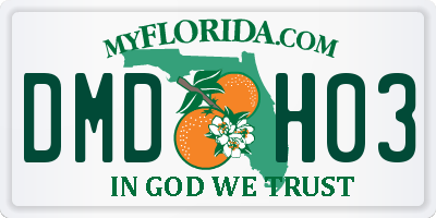 FL license plate DMDH03