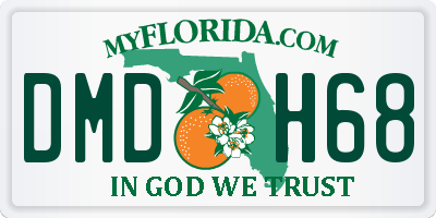 FL license plate DMDH68