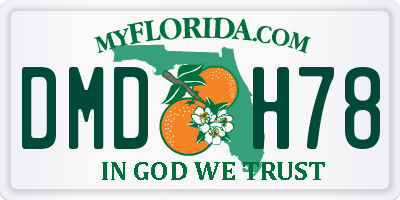 FL license plate DMDH78