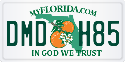 FL license plate DMDH85