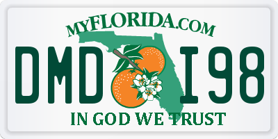 FL license plate DMDI98