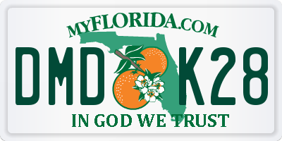 FL license plate DMDK28