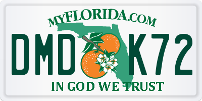 FL license plate DMDK72