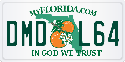 FL license plate DMDL64