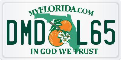 FL license plate DMDL65