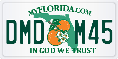 FL license plate DMDM45
