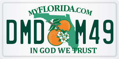 FL license plate DMDM49
