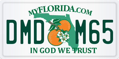 FL license plate DMDM65
