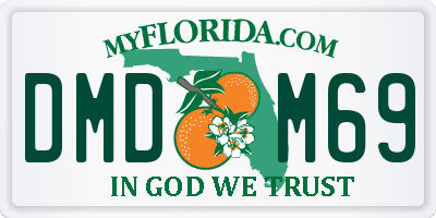 FL license plate DMDM69