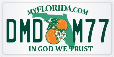 FL license plate DMDM77
