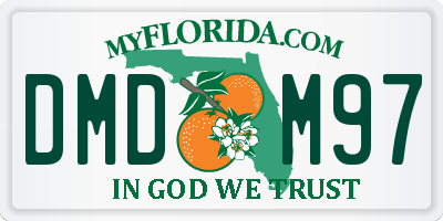 FL license plate DMDM97
