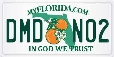 FL license plate DMDN02