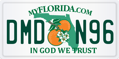 FL license plate DMDN96