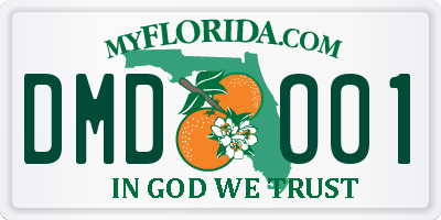 FL license plate DMDO01
