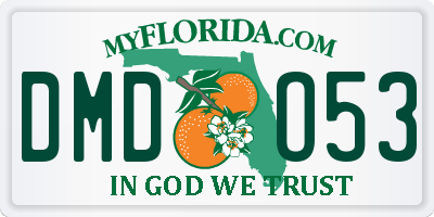FL license plate DMDO53