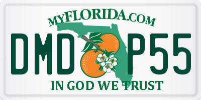 FL license plate DMDP55