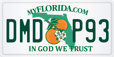 FL license plate DMDP93
