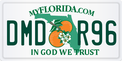 FL license plate DMDR96