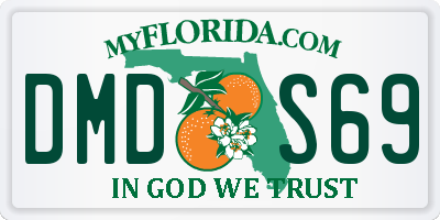 FL license plate DMDS69