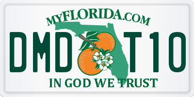 FL license plate DMDT10