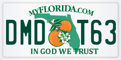 FL license plate DMDT63