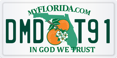 FL license plate DMDT91