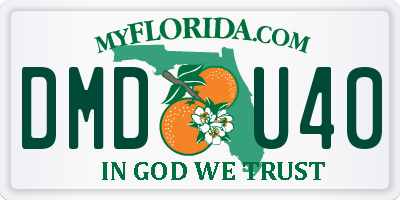 FL license plate DMDU40