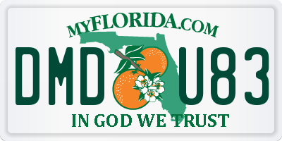 FL license plate DMDU83