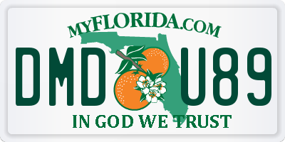 FL license plate DMDU89