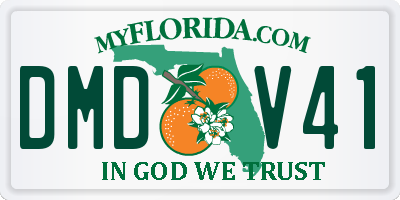 FL license plate DMDV41