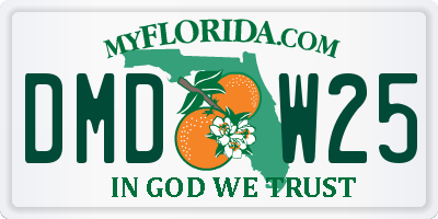 FL license plate DMDW25