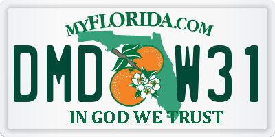 FL license plate DMDW31