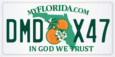 FL license plate DMDX47