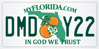 FL license plate DMDY22
