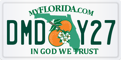 FL license plate DMDY27