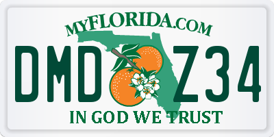 FL license plate DMDZ34
