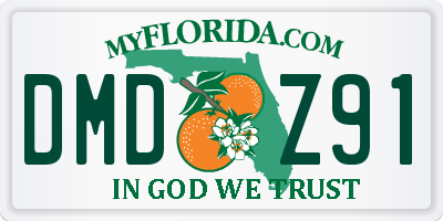 FL license plate DMDZ91