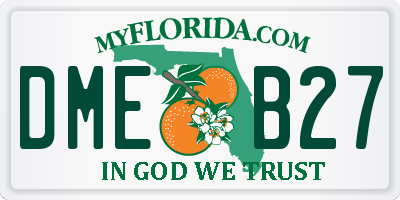 FL license plate DMEB27