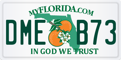 FL license plate DMEB73