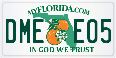 FL license plate DMEE05