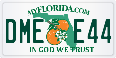 FL license plate DMEE44
