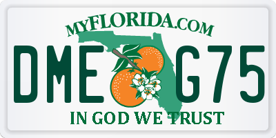 FL license plate DMEG75