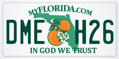 FL license plate DMEH26
